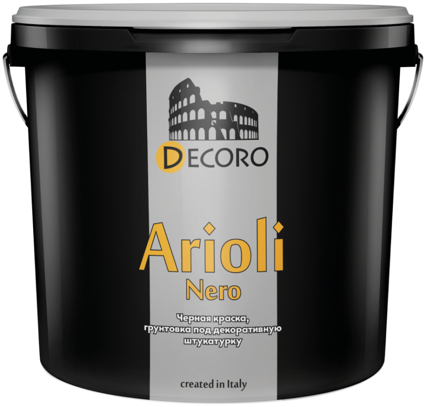 Arioli Nero (Ариоли неро) NCS S 8500 черная краска, грунтовка под декоративную штукатурку
