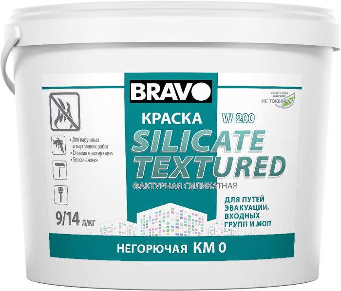 Краска "W-200 TEXTURED SILICATE" текстурная силикатная краска